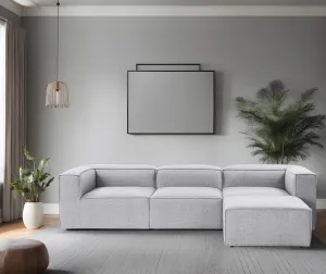 Hanah Home Rohová sedací souprava Fora 296 cm šedá pravá