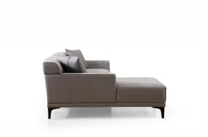 Hanah Home Rohová sedací souprava Petra 250 cm světle šedá levá