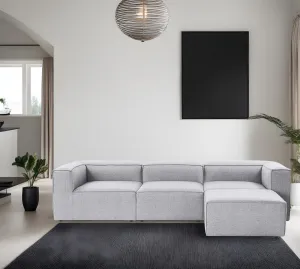 Hanah Home Rohová sedací souprava Fora 296 cm šedá pravá