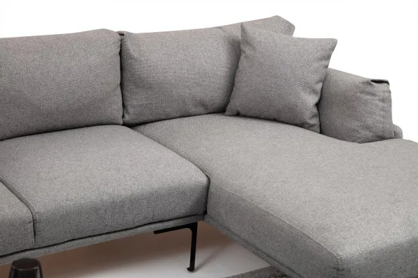 Hanah Home Rohová sedací souprava Leo 255 cm šedá pravá