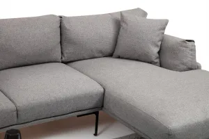 Hanah Home Rohová sedací souprava Leo 255 cm šedá pravá
