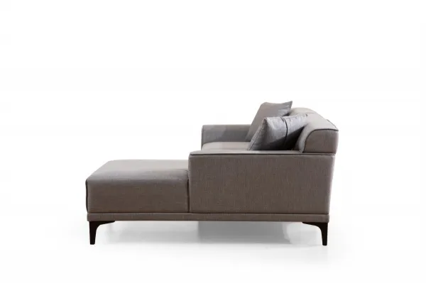 Hanah Home Rohová sedací souprava Petra 250 cm světle šedá pravá