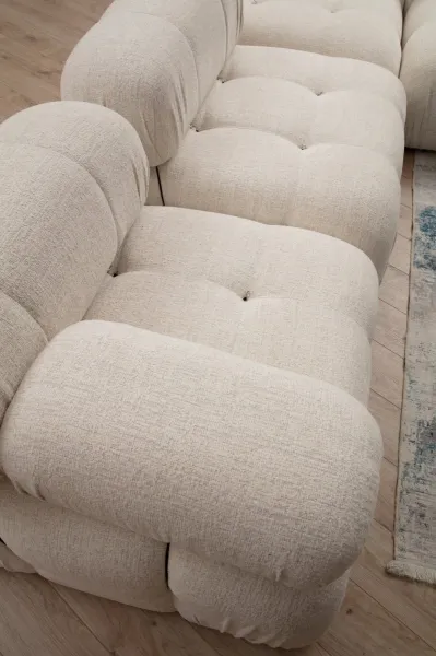 Hanah Home Modul pohovky Bubble bouclé krémový pravý