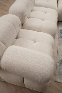 Hanah Home Modul pohovky Bubble bouclé krémový pravý