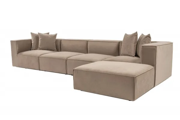 Hanah Home Rohová sedacia súprava Sora 430 cm cappucino pravá