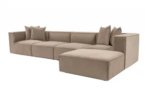 Hanah Home Rohová sedacia súprava Sora 430 cm cappucino pravá