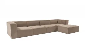 Hanah Home Rohová sedacia súprava Sora 430 cm cappucino pravá