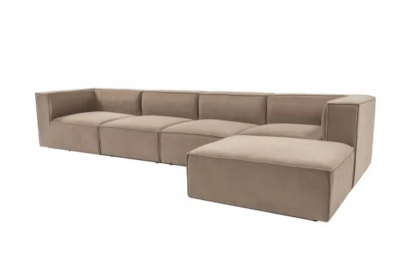 Hanah Home Rohová sedacia súprava Sora 430 cm cappucino pravá