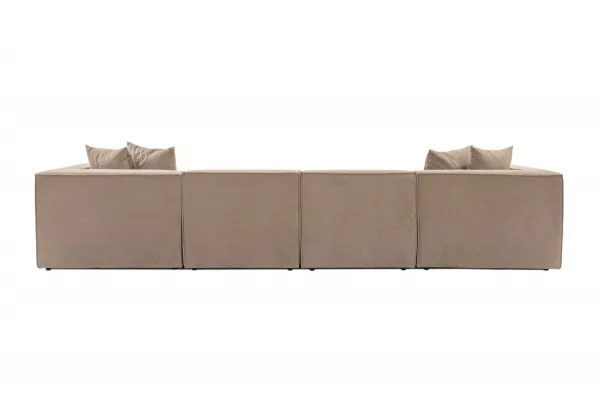 Hanah Home Rohová sedacia súprava Sora 430 cm cappucino pravá