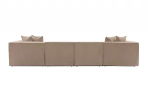 Hanah Home Rohová sedacia súprava Sora 430 cm cappucino pravá