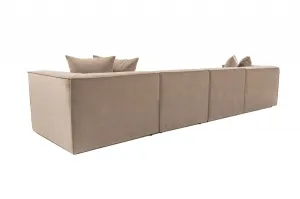 Hanah Home Rohová sedacia súprava Sora 430 cm cappucino pravá