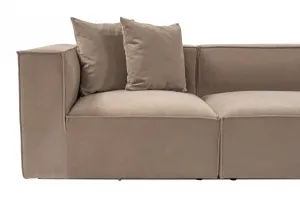 Hanah Home Rohová sedacia súprava Sora 430 cm cappucino pravá