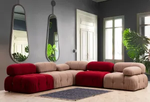 Hanah Home Modul pohovky Bubble červený středový