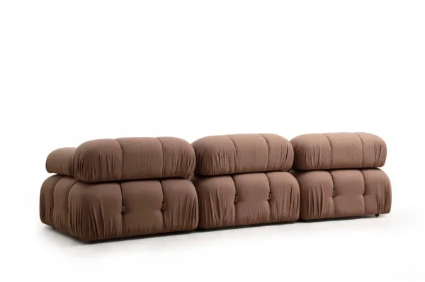 Hanah Home Modul pohovky Bubble bouclé hnědý levý