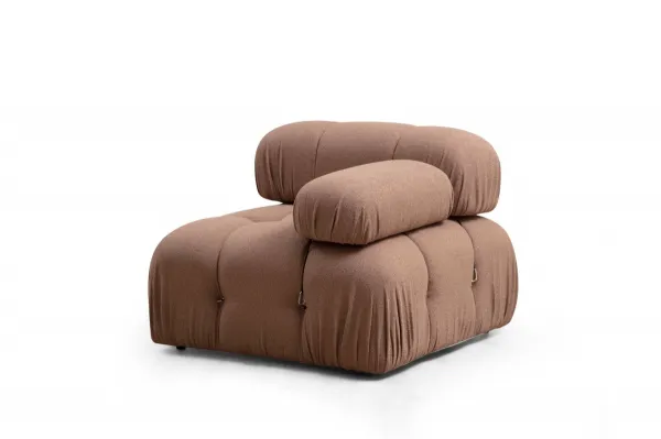 Hanah Home Modul pohovky Bubble bouclé hnědý pravý