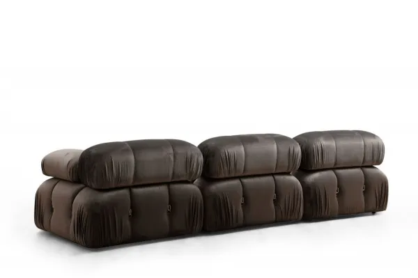 Hanah Home Modul pohovky Bubble samet šedý levý