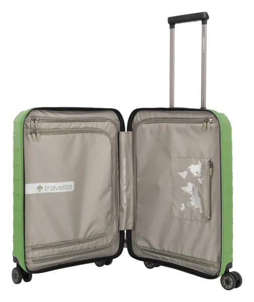 Sada cestovných kufrov Travelite Mooby S,M,L Front pocket Green