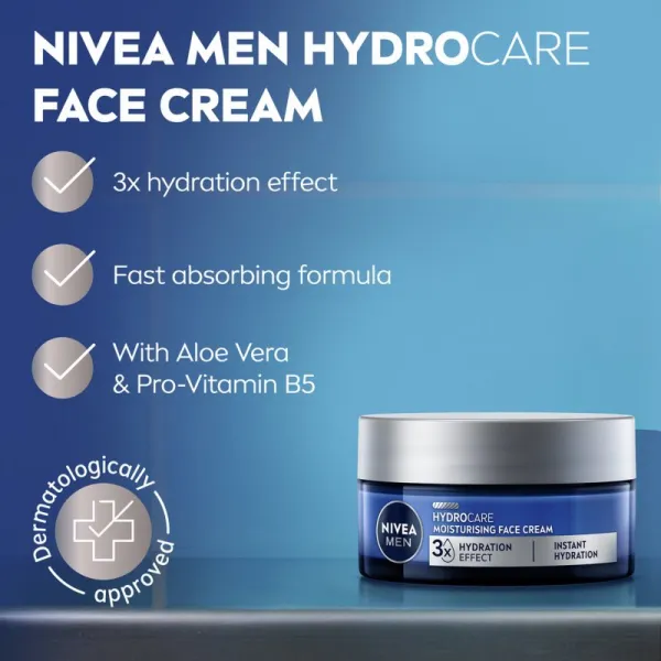 NIVEA MEN Hydrocare intenzívny hydratačný krém pre mužov 50 ml