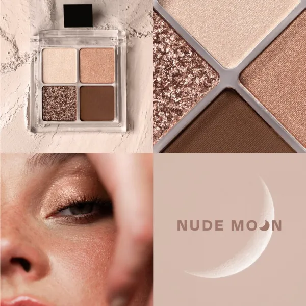 Gabriella Salvete Over The Moon paletka očných tieňov Nude Moon 4 g