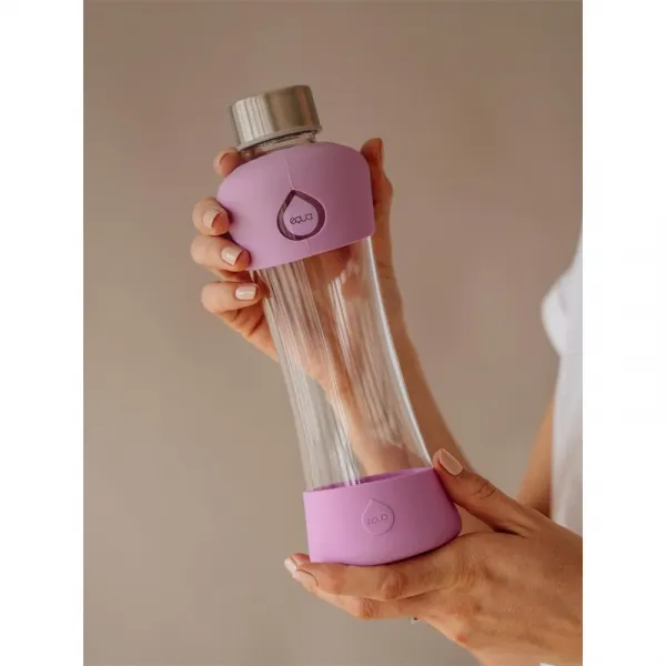 Equa Active sklenená fľaša na vodu Plum 550 ml