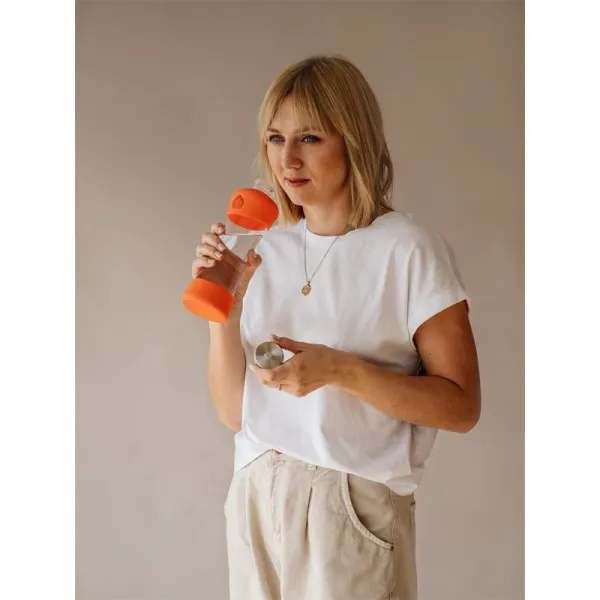 Equa Active sklenená fľaša na vodu Tangerine 550 ml