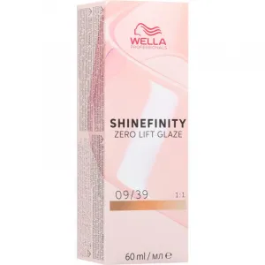 Wella Professionals Shinefinity Zero Lift Glaze demipermanentná farba na vlasy odtieň 09/39 60 ml
