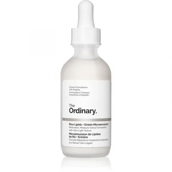 The Ordinary Rice Lipids + Ectoin Microemulsion ľahká hydratačná emulzia na upokojenie pleti 60 ml