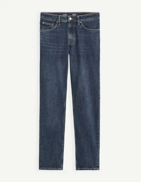 Modré pánske straight fit rifle Celio C15 Coblue15