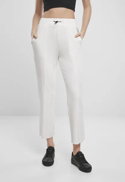 Women's soft interlock trousers in white
