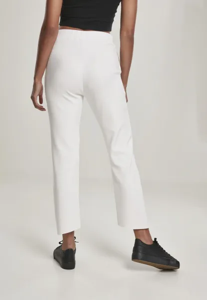 Women's soft interlock trousers in white