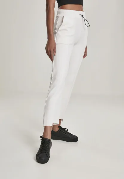 Women's soft interlock trousers in white