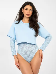 Svetlomodré čipkované body