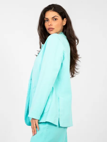 Tyrkysové sako Blazer-IT-MA-FL7703.49