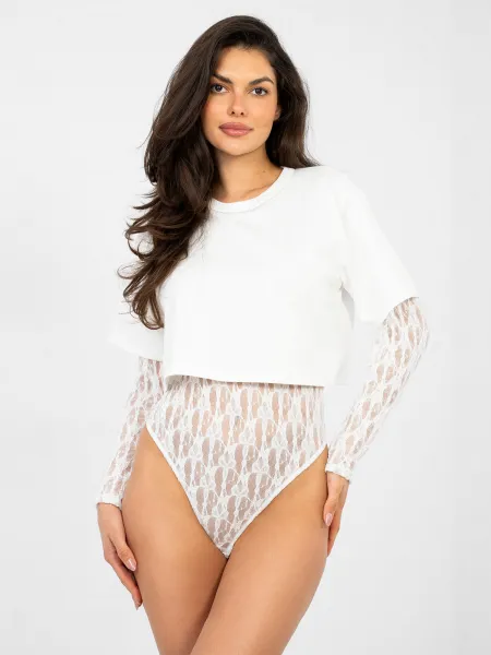 Biele čipkované body