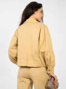 Dámska rifľová bunda camel