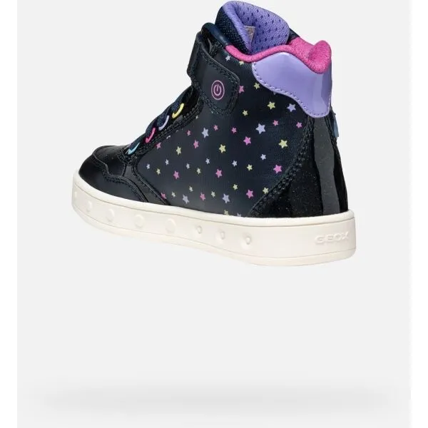 Dark Blue Girls Geox Skylin Sneakers - Girls