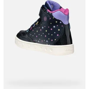 Dark Blue Girls Geox Skylin Sneakers - Girls