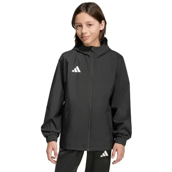 adidas ENTRADA 26 WEATHER JACKET Y Detská bunda, čierna, veľkosť