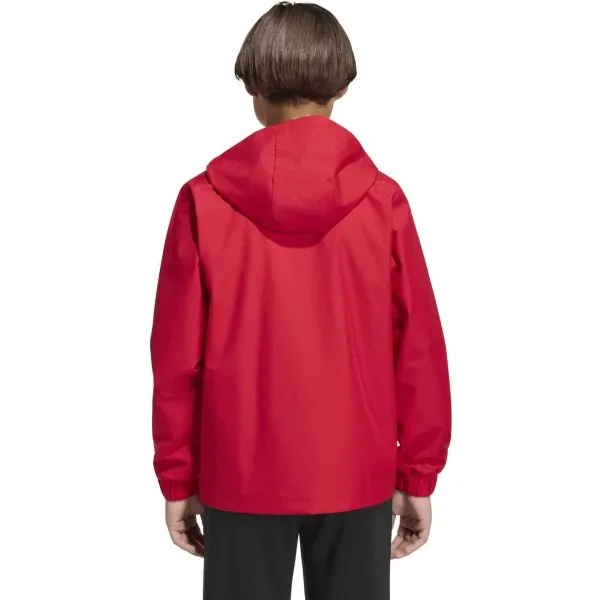 adidas ENTRADA 26 WEATHER JACKET Y Detská bunda, červená, veľkosť