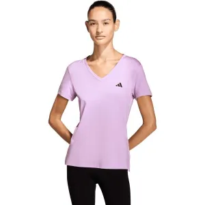 adidas WORKOUT MIN V NECK TEE Dámske tričko, fialová, veľkosť