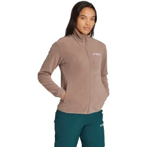 adidas MULTI TERREX ESSENTIALS FULL ZIP FLEECE W Dámska flísová bunda, hnedá, veľkosť
