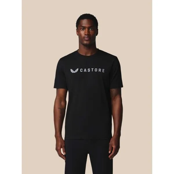 CASTORE SS GRAPHIC T-SHIRT Pánske športové tričko, čierna, veľkosť