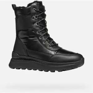Geox Spherica ACTIF X2 Women's Black Ankle Boots - Ladies
