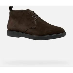 Dark brown men's ankle shoes Geox Spherica EC17 - Men's