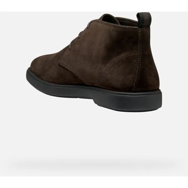 Dark brown men's ankle shoes Geox Spherica EC17 - Men's