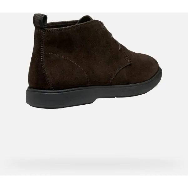 Dark brown men's ankle shoes Geox Spherica EC17 - Men's
