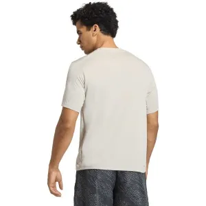 adidas WORKOUT BASE TEE Pánske športové tričko, béžová, veľkosť