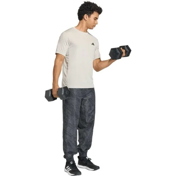 adidas WORKOUT BASE TEE Pánske športové tričko, béžová, veľkosť