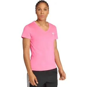 adidas WORKOUT MIN V NECK TEE Dámske tričko, ružová, veľkosť