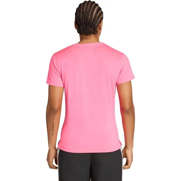 adidas WORKOUT MIN V NECK TEE Dámske tričko, ružová, veľkosť